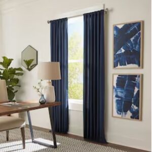 Allen + Roth Terrell Light Filtering Curtain Panel 96" - navy